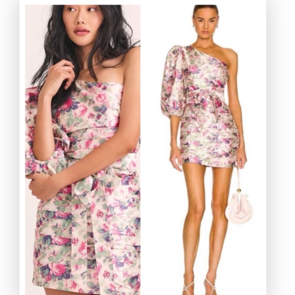 NWT LoveShackFancy Altie One Shoulder Dress $495
